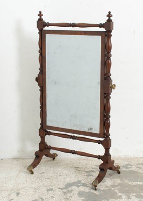 Lot 44 - Regency Style Mahogany Dressing Mirror