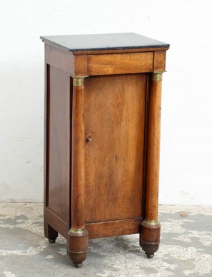 Lot 45 - Empire Mahogany Marble Top Bedside Commode