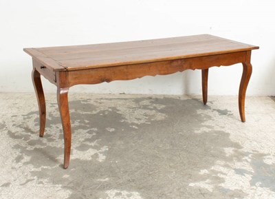 Lot 52 - Provincial Louis XV Style Fruitwood Farm Table