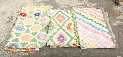 Lot 56 - Three 19th Century Quilted Coverlets