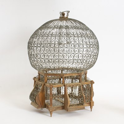 Lot 62 - Wire Balloon Form Birdcage