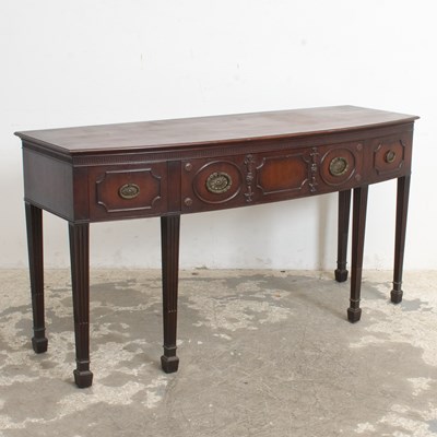 Lot 69 - Georgian Style Mahogany Bow-Front Sideboard