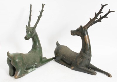 Lot 79 - Pair of Asian Bronze Deer
