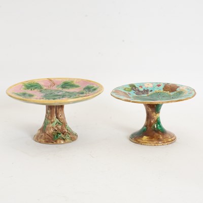 Lot 85 - Two Majolica Tazzas