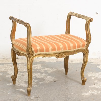 Lot 90 - Louis XV Style Gilded Bench