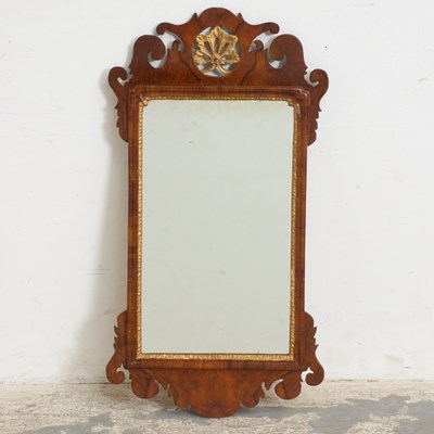 Lot 242 - George II Parcel-Gilt Mahogany Mirror