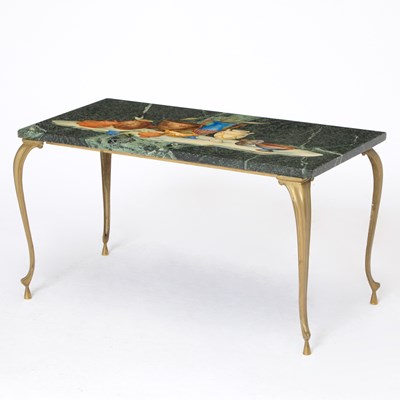 Lot 65 - Italian Brass and Marble Coffee Table