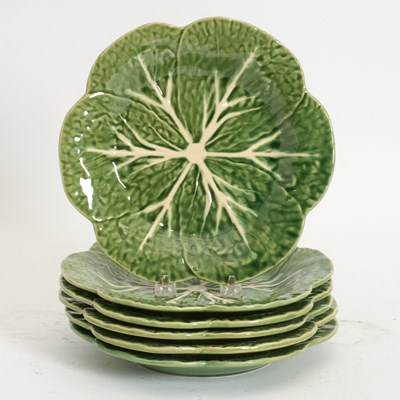 Lot 154 - Set of Six Portaguese Leaf Form Plates