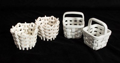 Lot 158 - Group of Ceramic Woven Baskets