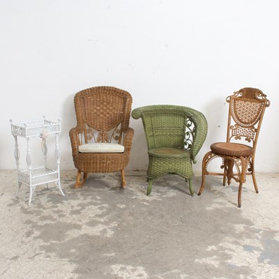 Lot 184 - Group of Wicker Furniture