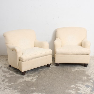 Lot 185 - Pair of Ethan Allen Upholstered Club Chairs