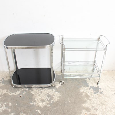 Lot 190 - Two Chrome Bar Carts