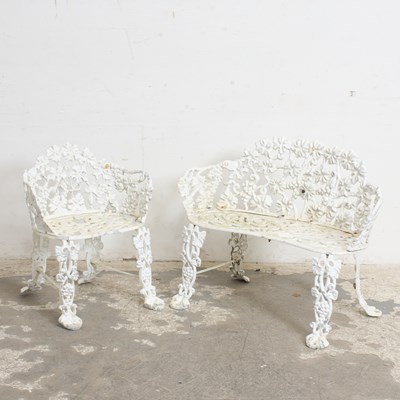 Lot 206 - Two White Painted Iron Garden Chairs