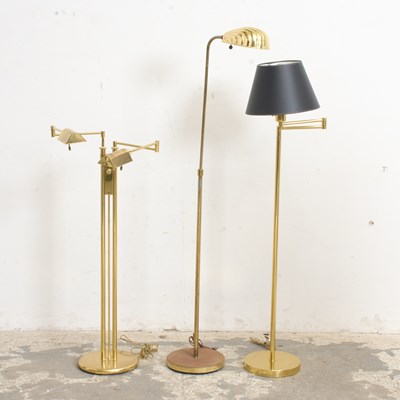 Lot 208 - Group of Three Metal Floor Lamps