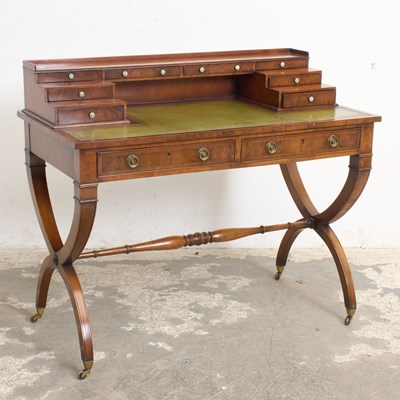Lot 214 - Regency Style Mahogany Leather Top Writing Table