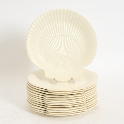 Lot 256 - Set of Fourteen Wedgwood Shell Form Plates