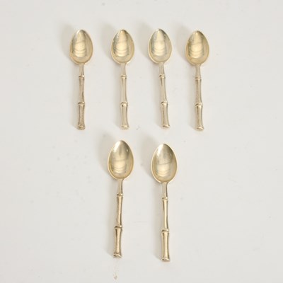 Lot 268 - Set of Six Tiffany & Co. Sterling Silver Sugar Spoons