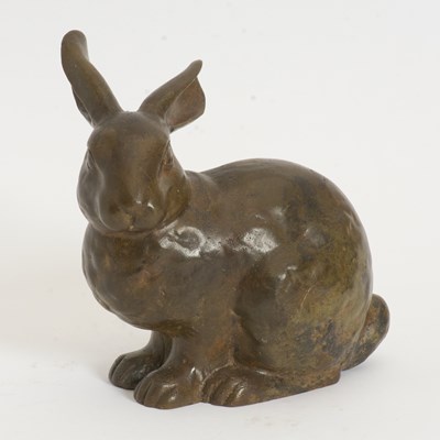 Lot 303 - Patinated Metal Rabbit