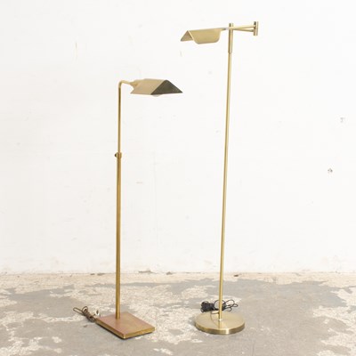 Lot 314 - Two Brass Floor Lamps