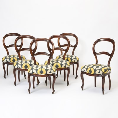 Lot 85 - Set of Six Victorian Mahogany Side Chairs