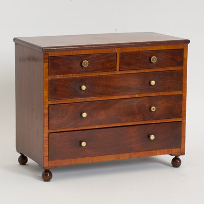 Lot 327 - American Style Miniature Chest of Drawers