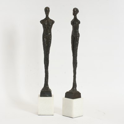 Lot 337 - Pair of Giacometti Style Figures