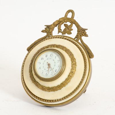 Lot 354 - 19th Century Ormolu and Marble Desk Clock