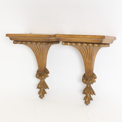 Lot 359 - Pair of Georgian Style Gilded Composition Brackets