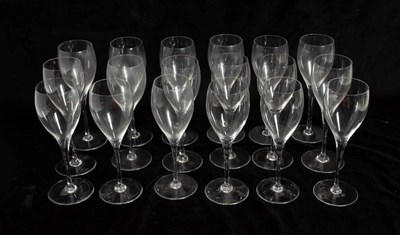 Lot 362 - Set of Sixteen Baccarat Champagne Glasses