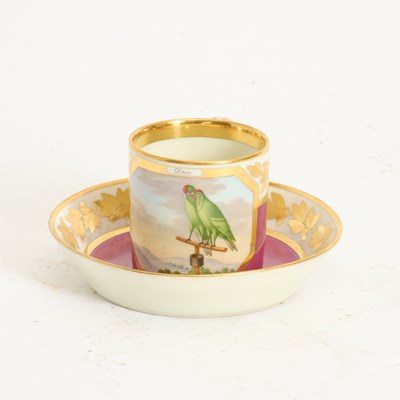 Lot 379 - 19th Century Vienna Porcelain Demitasse Cup and Saucer