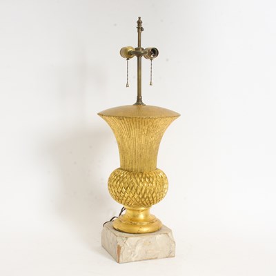 Lot 387 - Gilded Thistle-Form Lamp