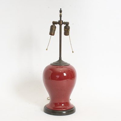 Lot 388 - Oxblood Ceramic Vase