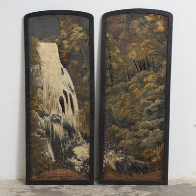 Lot 389 - Pair of Japanese Embroidered Panels