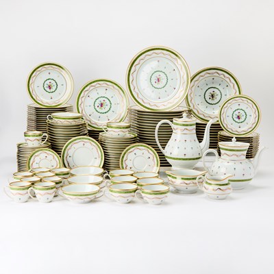Lot 71 - Large Haviland Limoges Porcelain "Vieux Paris Vert" Pattern Dinner Service