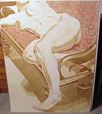 Lot 205 - Philip Pearlstein NUDE ON SETTEE Color etching...