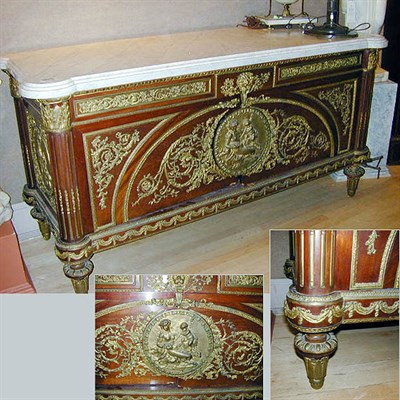 Lot 601 - Louis XVI Style Gilt-Bronze Mounted Mahogany...