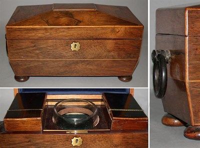 Lot 299 - Regency Rosewood Tea Caddy The rectangular...