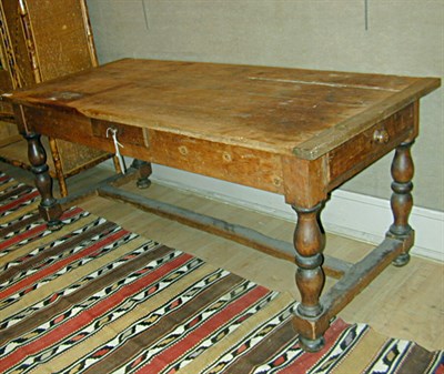 Lot 280 - Continental Oak and Fruitwood Refectory Table
