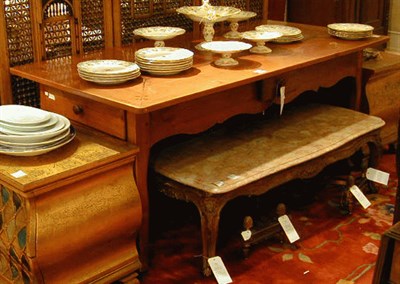 Lot 235 - French Provincial Style Fruitwood Dining Table