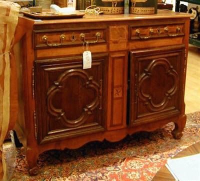 Lot 458 - Louis XV Style Oak and Fruitwood Inlaid Side...