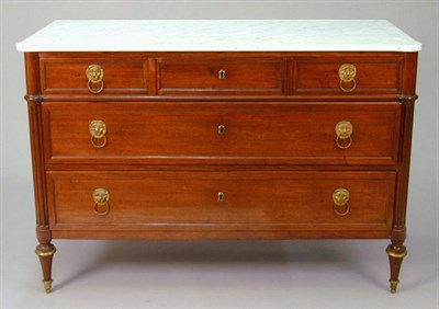 Lot 504 - Louis XVI Mahogany Commode The rectangular...