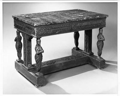 Lot 641 - Empire Style Mahogany Center Table The...