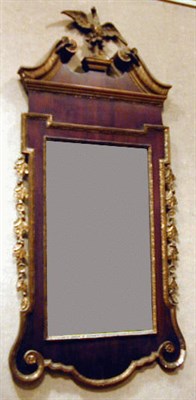 Lot 208 - Georgian Style Mahogany and Gilt-Wood Mirror