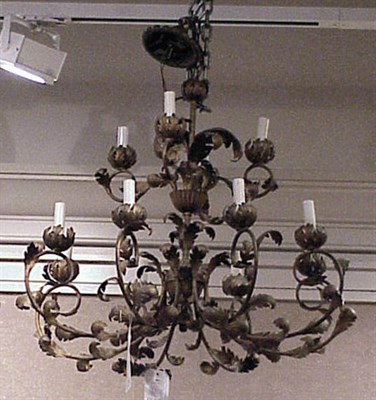Lot 465 - Pair of Rococo Style Foliate Gilt-Metal Twelve-...