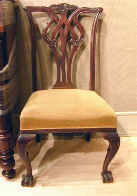 Lot 179 - Set of Six Chippendale Style Upholstered...