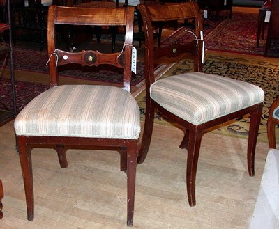 Lot 391 - Set of Six Regency Style Mahogany Dining Chairs