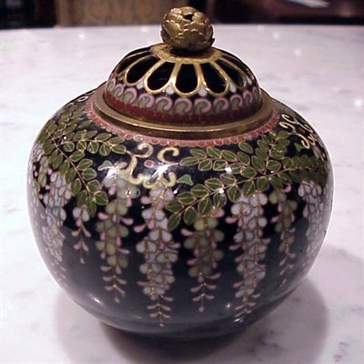 Lot 296 - Japanese Ando Style Cloisonne Koro and Cover...