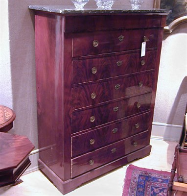 Lot 273 - Empire Marble Top Mahogany Semainier