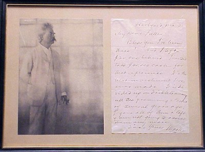 Lot 7 - CLEMENS, SAMUEL L. ("MARK TWAIN") Autograph...