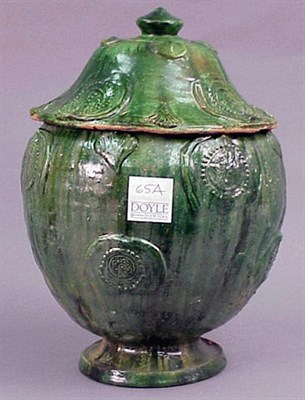 Lot 65A - Green-Glazed and Molded Pottery Jar Liao/Song...